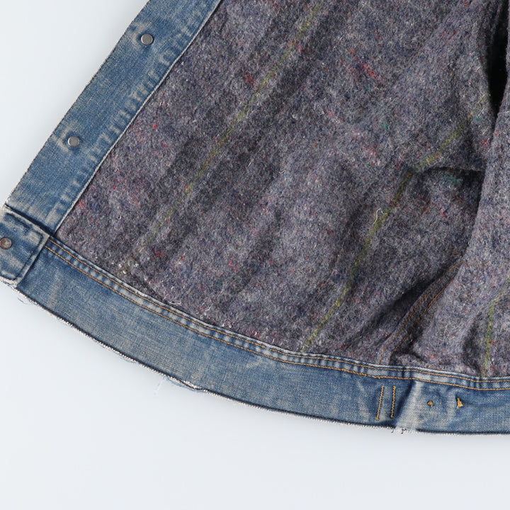 70s~80'S Lee STORM RIDER denim jacket, denim jacket, made in USA, men's size L, vintage /eaa492425