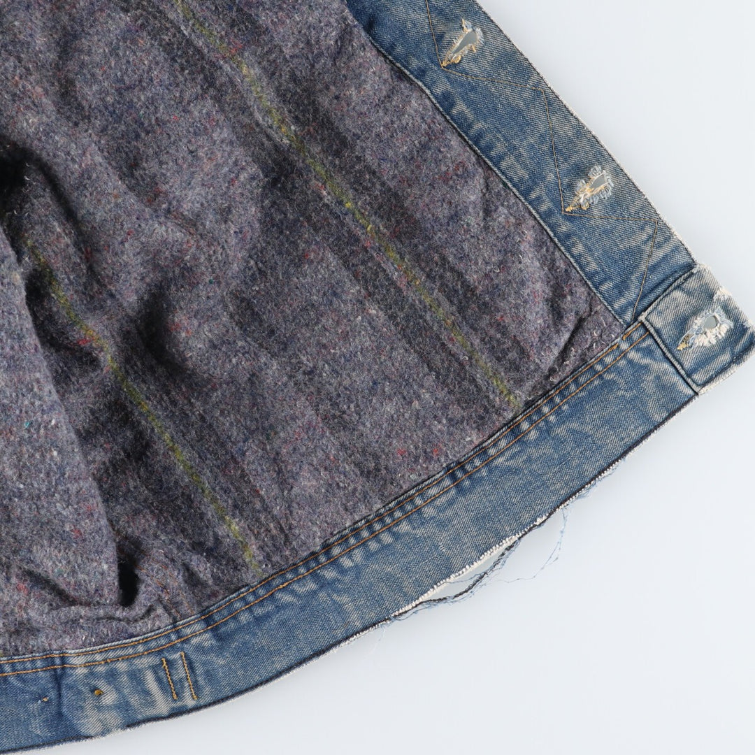 70s~80'S Lee STORM RIDER denim jacket, denim jacket, made in USA, men's size L, vintage /eaa492425