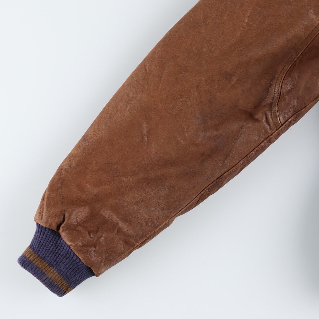 MID WEST GARMENT CO. Leather sleeve wool varsity jacket award jacket varsity jacket men's size L /eaa492464