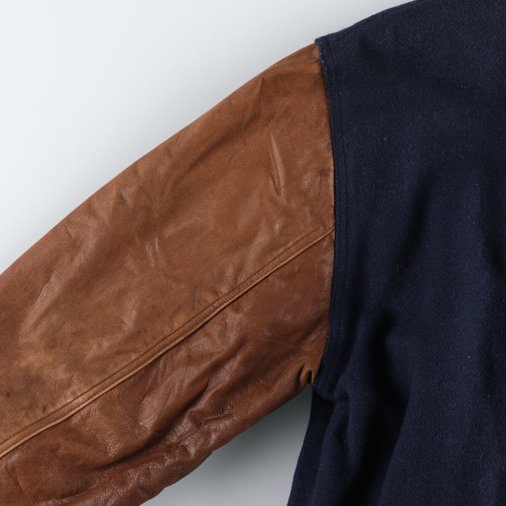 MID WEST GARMENT CO. Leather sleeve wool varsity jacket award jacket varsity jacket men's size L /eaa492464