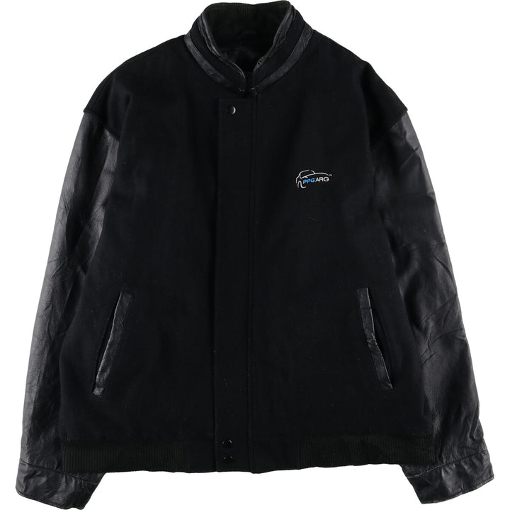 90'S MPM Leather Sleeve Wool Varsity Jacket Award Jacket Varsity Jacket Men's XL Vintage /eaa492465