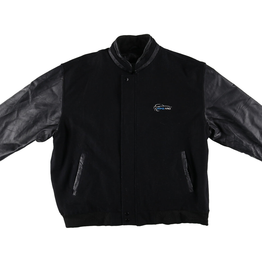 90'S MPM Leather Sleeve Wool Varsity Jacket Award Jacket Varsity Jacket Men's XL Vintage /eaa492465