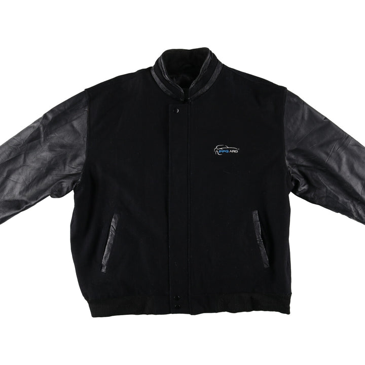 90'S MPM Leather Sleeve Wool Varsity Jacket Award Jacket Varsity Jacket Men's XL Vintage /eaa492465