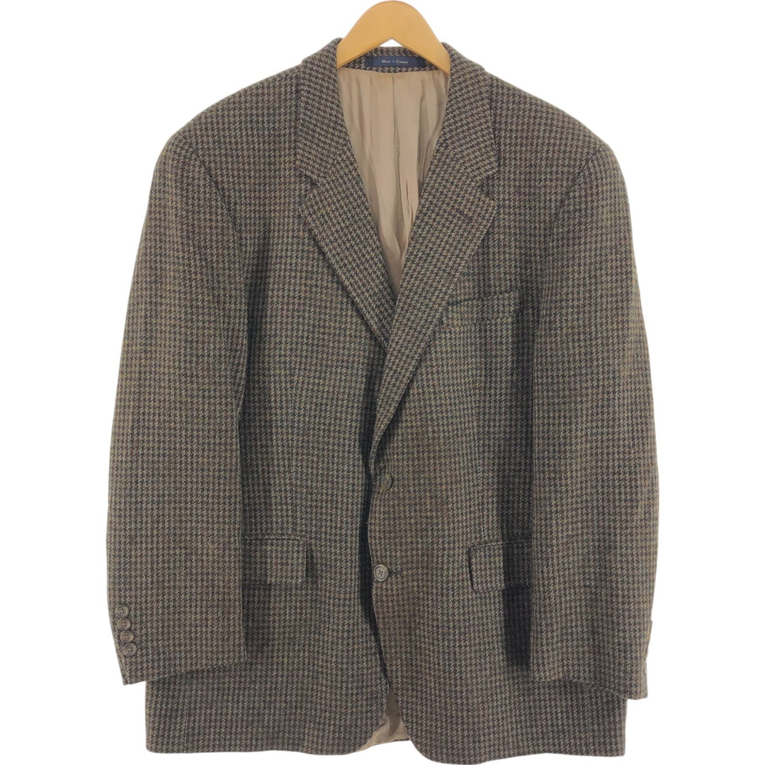 Ralph Lauren POLO UNIVERSITY CLUB Houndstooth Pattern Tweed Jacket Made in Canada Men's L /eaa492484