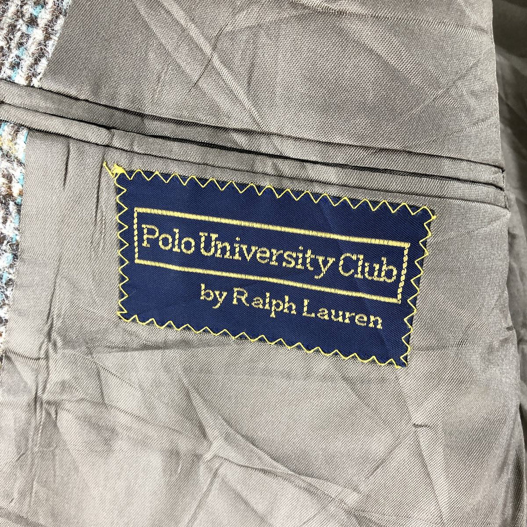 80s-90'S Ralph Lauren POLO UNIVERSITY CLUB Check Pattern Wool Tailored Jacket Made in USA Men's M /eaa492485