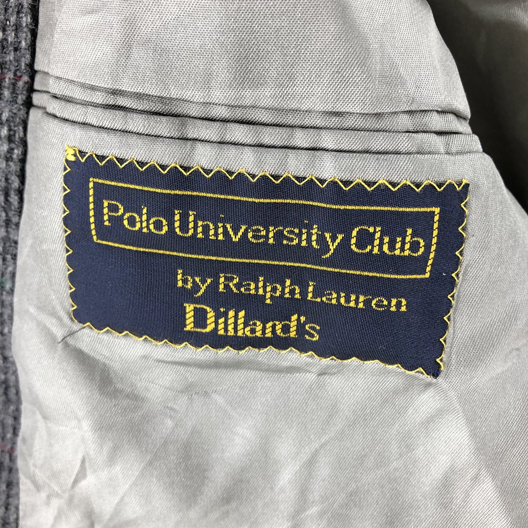 80s-90'S Ralph Lauren POLO UNIVERSITY CLUB Check Pattern Wool Tailored Jacket Made in USA Men's M /eaa492490