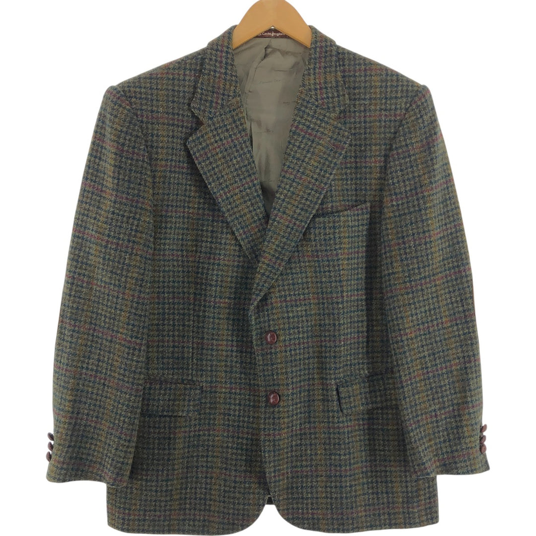 Harris Tweed Emidio Tucci Check Pattern Wool Tailored Jacket Men's M size / eaa492497