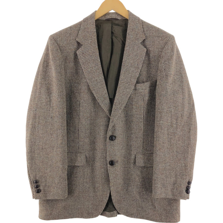 80s-90'S STAFFORD Harris Tweed Wool Tailored Jacket Made in USA Men's L Size Vintage /eaa492498