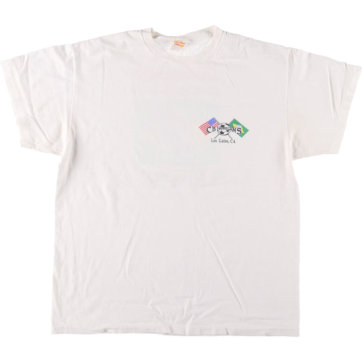 POWER BAR Surf Skate T-Shirt, Made in USA, Men's XL cotton white type Vintage Second Hand