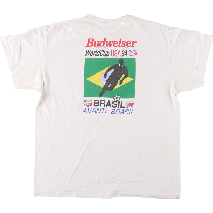 POWER BAR Surf Skate T-Shirt, Made in USA, Men's XL cotton white type Vintage Second Hand
