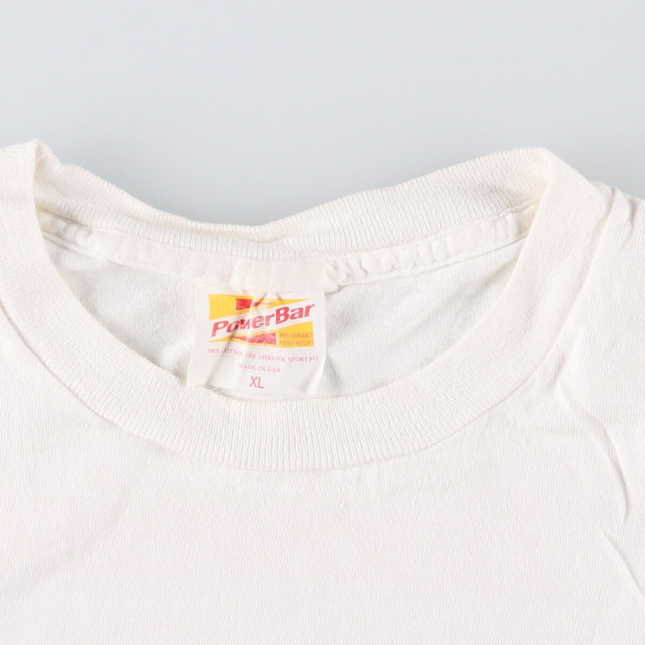 POWER BAR Surf Skate T-Shirt, Made in USA, Men's XL cotton white type Vintage Second Hand