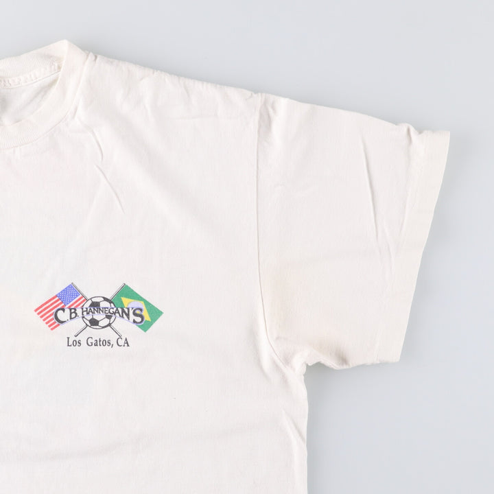 POWER BAR Surf Skate T-Shirt, Made in USA, Men's XL cotton white type Vintage Second Hand