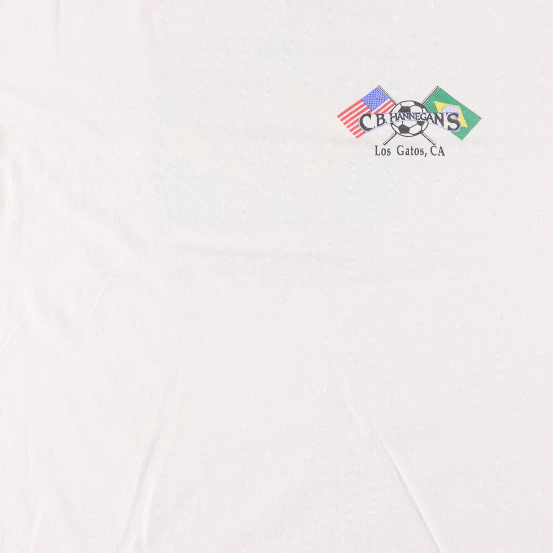 POWER BAR Surf Skate T-Shirt, Made in USA, Men's XL cotton white type Vintage Second Hand