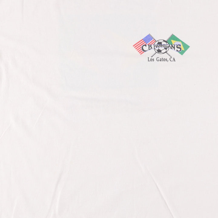 POWER BAR Surf Skate T-Shirt, Made in USA, Men's XL cotton white type Vintage Second Hand