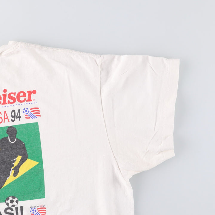 POWER BAR Surf Skate T-Shirt, Made in USA, Men's XL cotton white type Vintage Second Hand