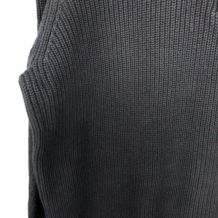 Vintage 90s-00'S Calvin Klein ribbed cotton knit half-zip sweater, men's size L cotton black type Vintage Second Hand