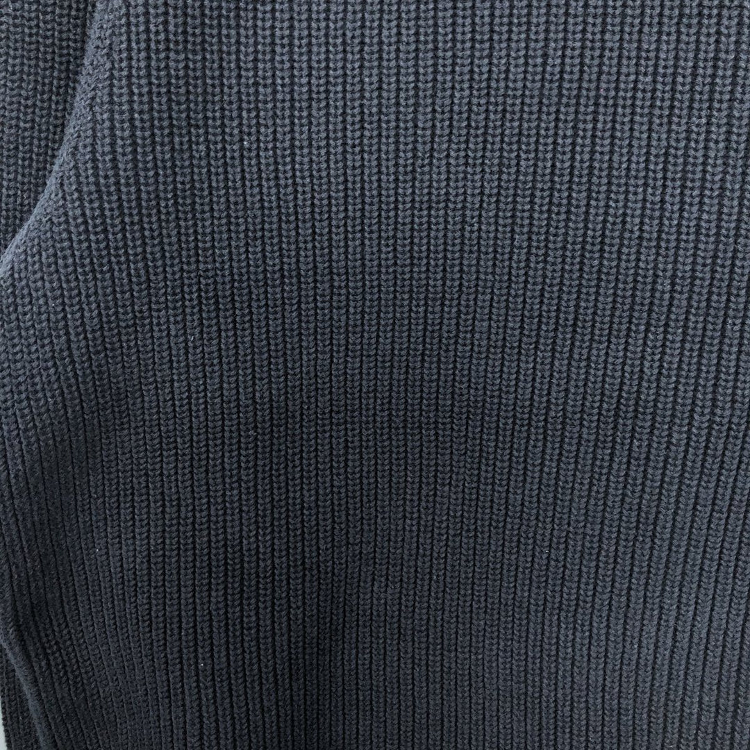 Vintage 90s-00'S Calvin Klein ribbed cotton knit half-zip sweater, men's size L cotton black type Vintage Second Hand