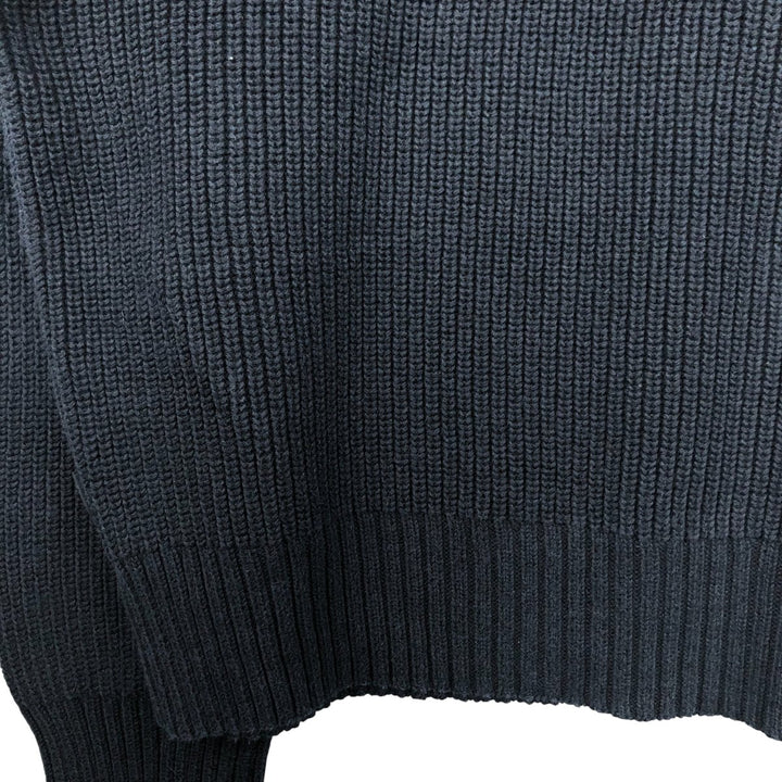 Vintage 90s-00'S Calvin Klein ribbed cotton knit half-zip sweater, men's size L cotton black type Vintage Second Hand