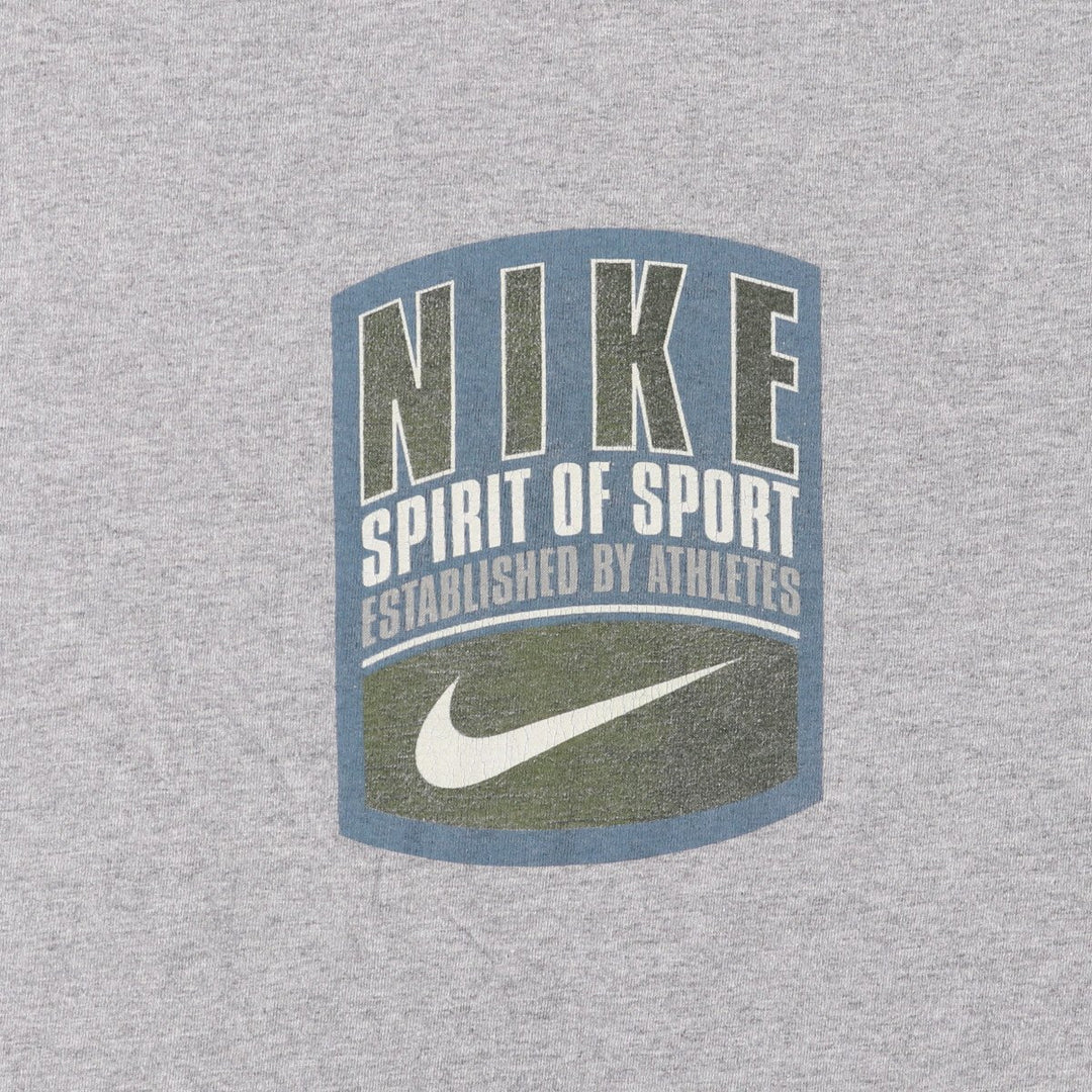 90'S Nike Sports Print T-Shirt, Men's Medium, Vintage cotton gray type Vintage Second Hand
