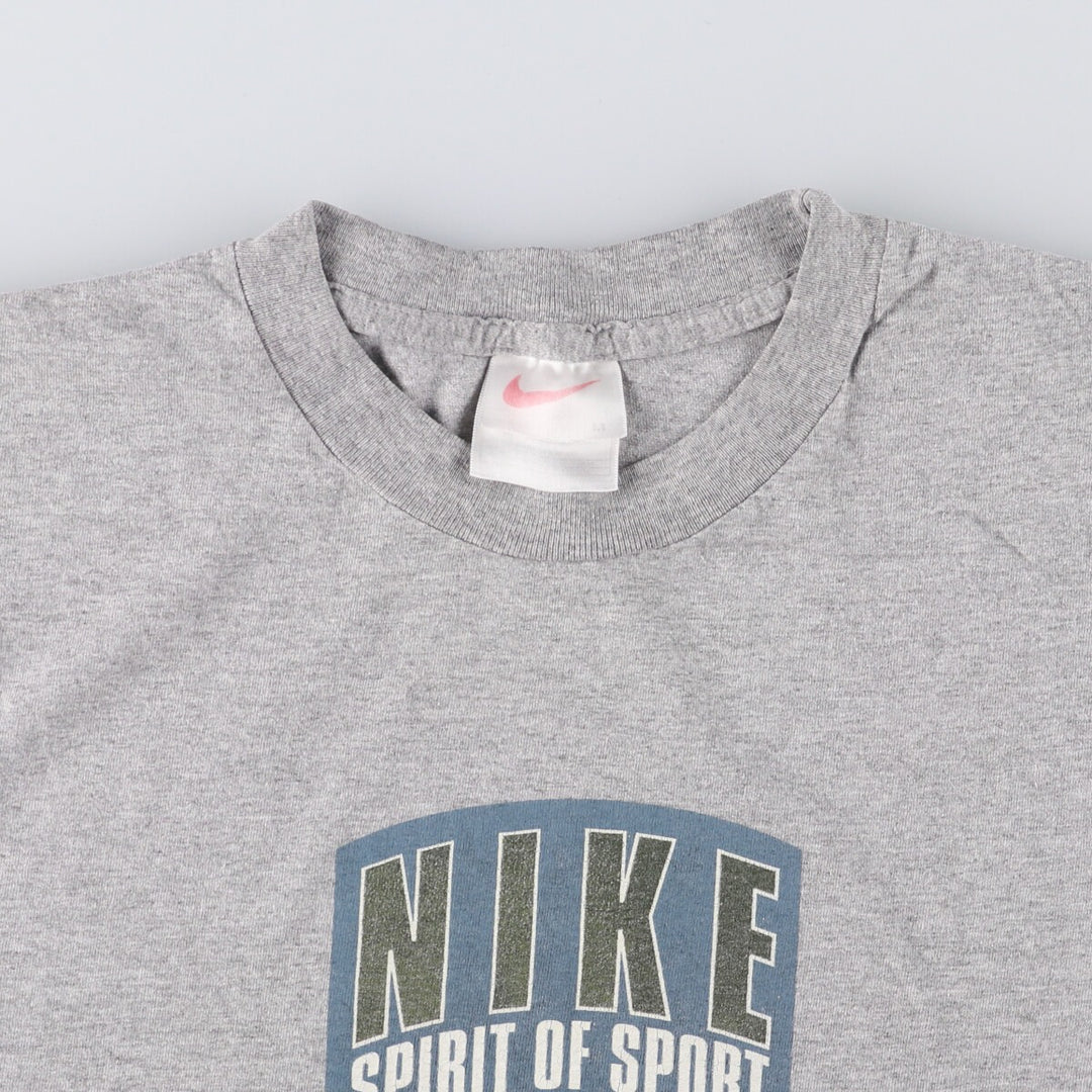 90'S Nike Sports Print T-Shirt, Men's Medium, Vintage cotton gray type Vintage Second Hand