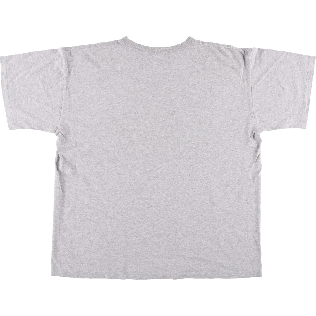 90'S Adidas logo print T-shirt, men's XL size, vintage cotton gray type Vintage Second Hand