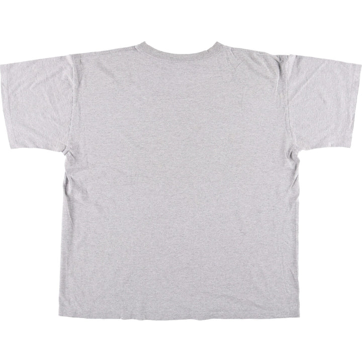 90'S Adidas logo print T-shirt, men's XL size, vintage cotton gray type Vintage Second Hand