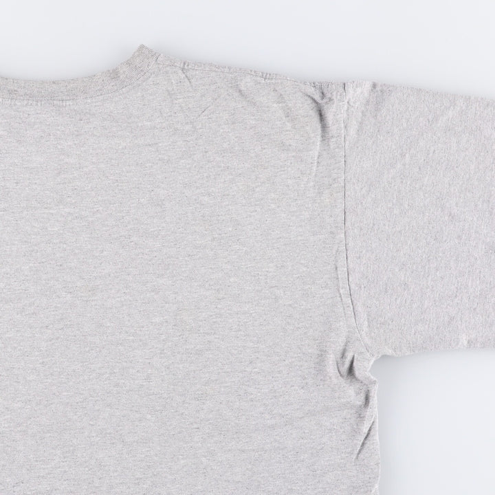 90'S Adidas logo print T-shirt, men's XL size, vintage cotton gray type Vintage Second Hand