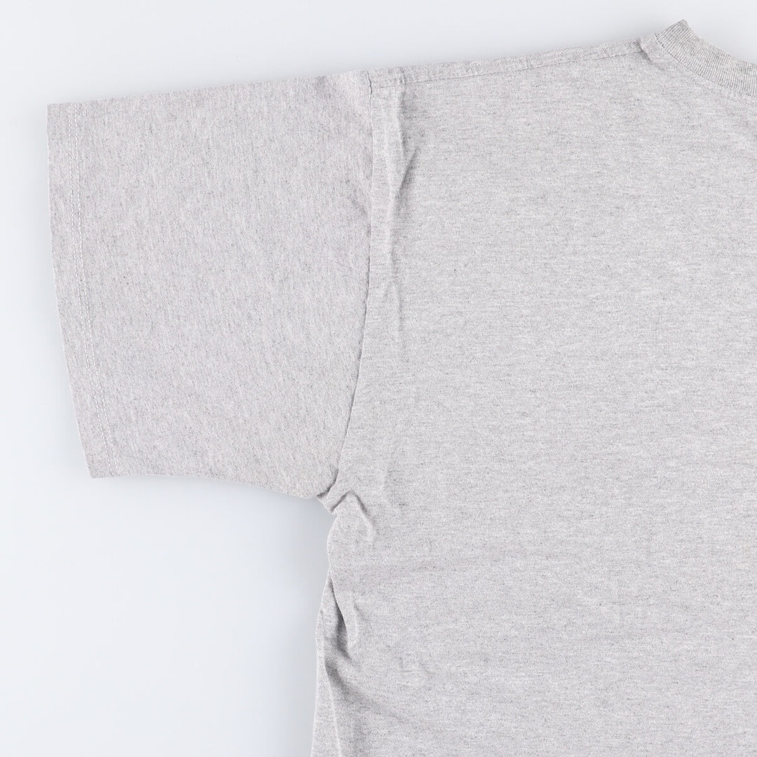 90'S Adidas logo print T-shirt, men's XL size, vintage cotton gray type Vintage Second Hand