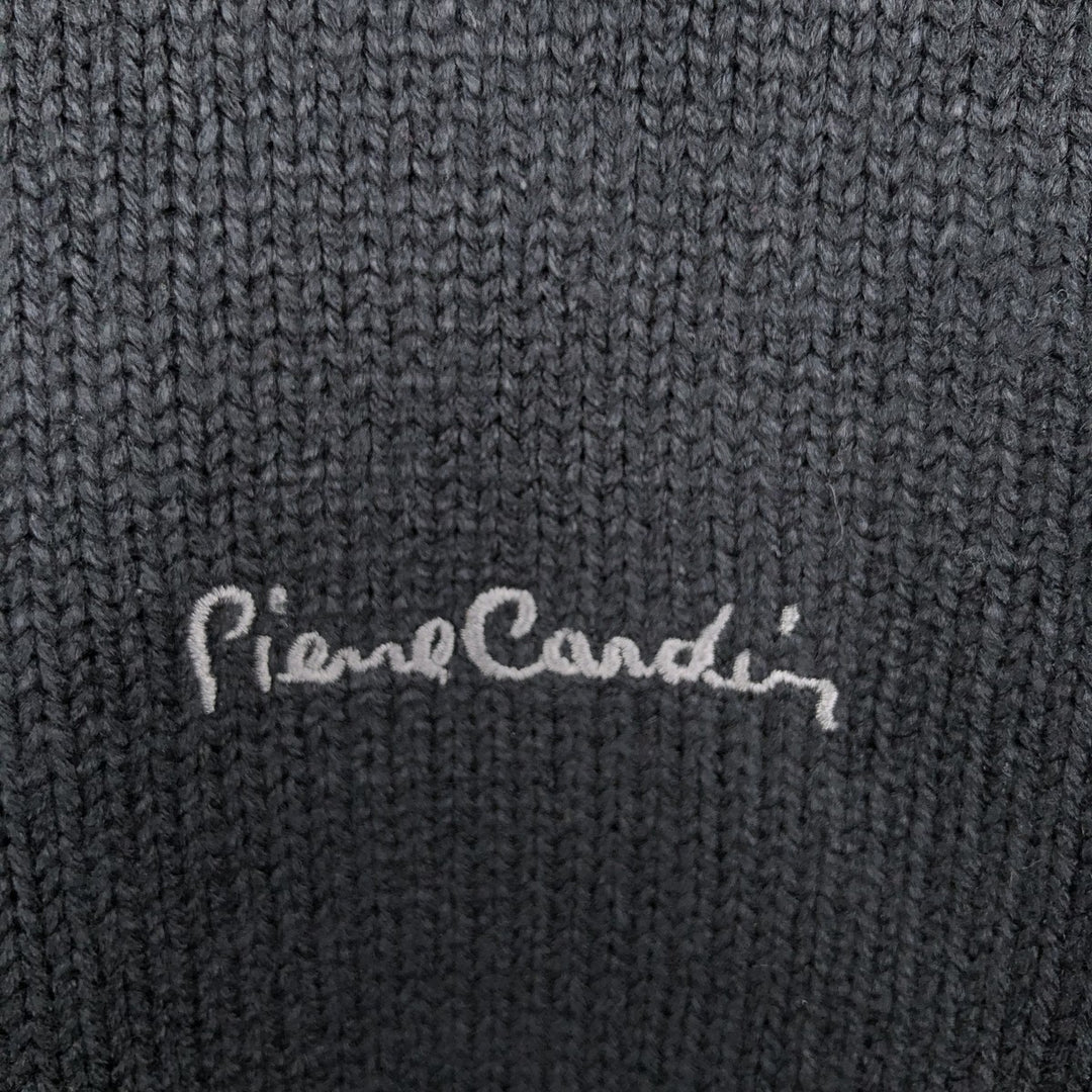 Pierre Cardin PARIS acrylic knit half-zip sweater, men's size L acrylic black type Vintage Second Hand