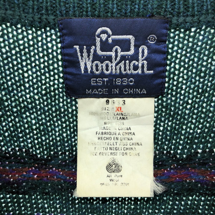 80'S WOOLRICH All-over Dog Pattern Wool Knit Sweater Men's XL Vintage /eaa492584