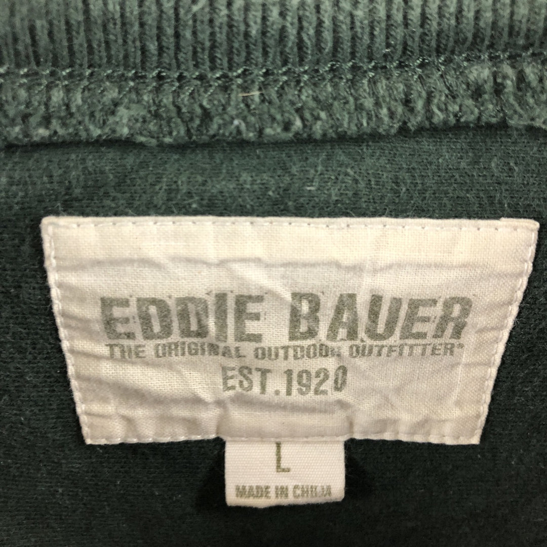 00'S Eddie Bauer Reverse Weave Logo Sweatshirt Trainer Men's L size / eaa492600