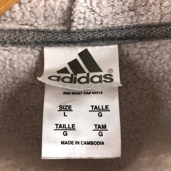 00'S adidas sweatshirt pullover hoodie, men's size L / eaa492613