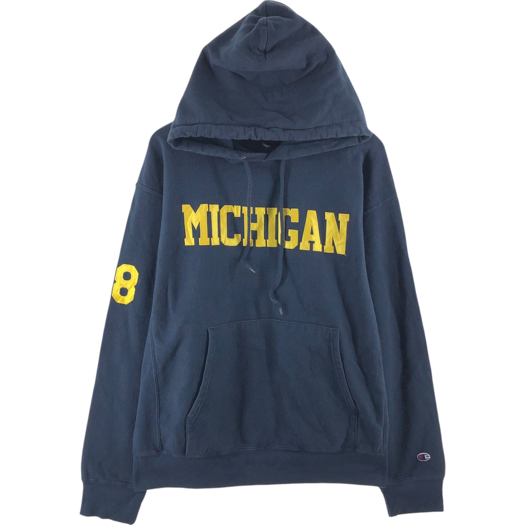 00'S Champion Original Reverse Weave University of Michigan College Sweat Pullover Hoodie Men's L size / eaa492617