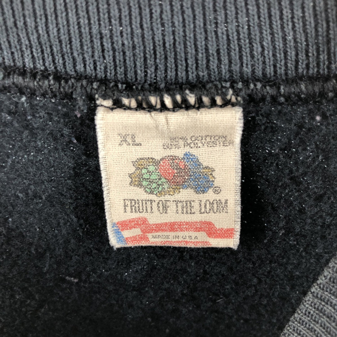 80'S Fruit of the Loom Wolf Pattern Animal Sweatshirt Trainer Made in USA Men's XL Vintage /eaa492640