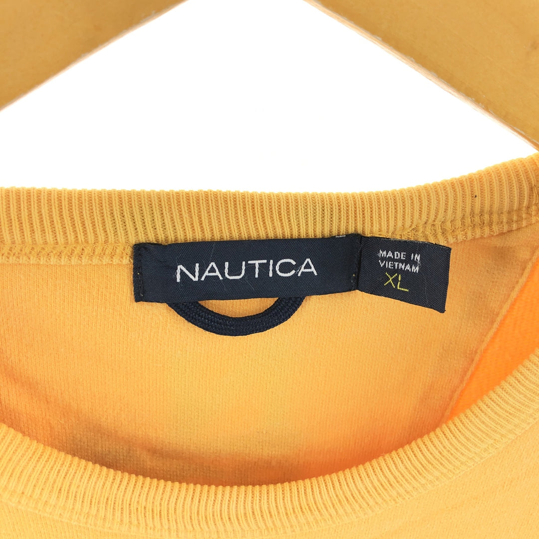 00'S NAUTICA Border Pattern Logo Sweatshirt Trainer Men's XL / eaa492653