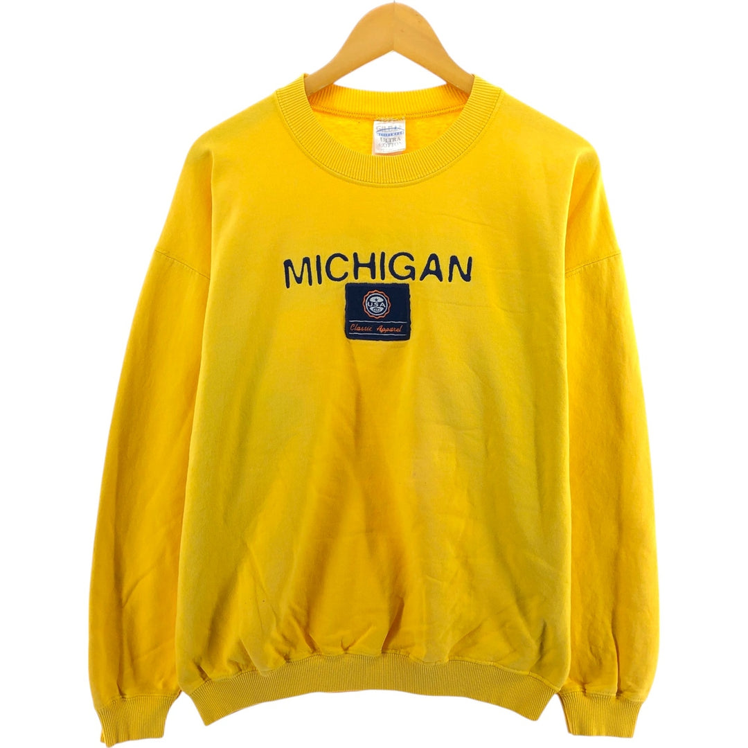 00'S Gildan GILDAN MICHIGAN University of Michigan college sweatshirt, men's size L /eaa492664