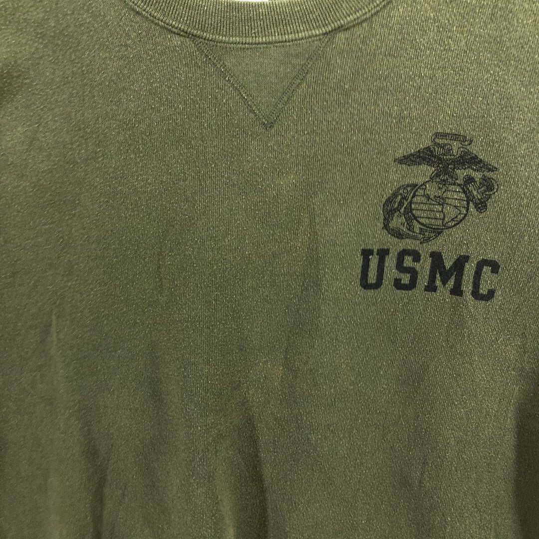 90'S Sophie SOFFE USMC US Marine Corps Printed Sweatshirt Trainer Made in USA Men's M Size Vintage /eaa492667