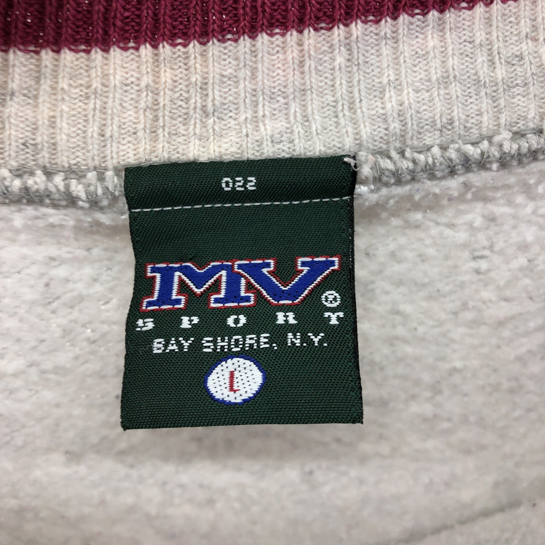 90'S MV SPORT Line Rib College Sweatshirt Trainer Made in USA Men's L Size Vintage /eaa492679