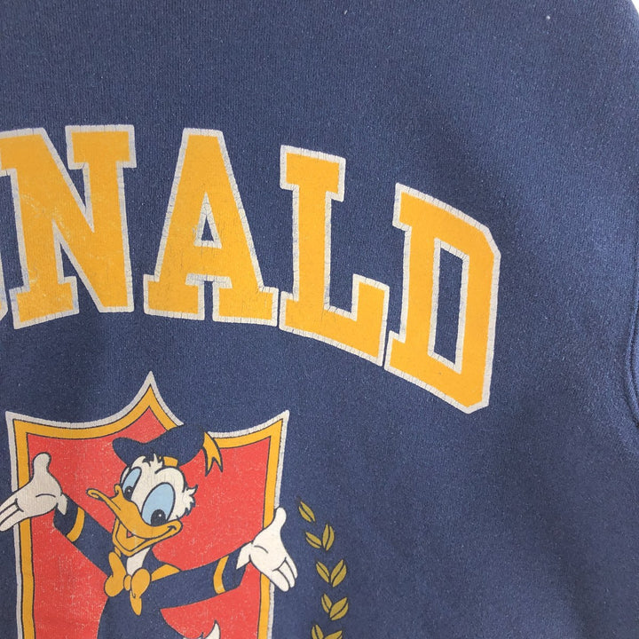 90'S Hanes DONALD Donald Duck character sweatshirt, made in USA, men's M size, vintage /eaa492753