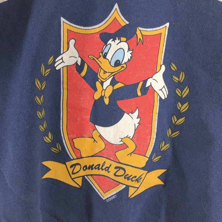 90'S Hanes DONALD Donald Duck character sweatshirt, made in USA, men's M size, vintage /eaa492753