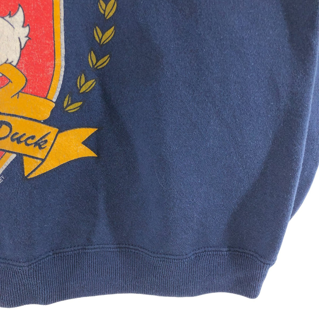 90'S Hanes DONALD Donald Duck character sweatshirt, made in USA, men's M size, vintage /eaa492753