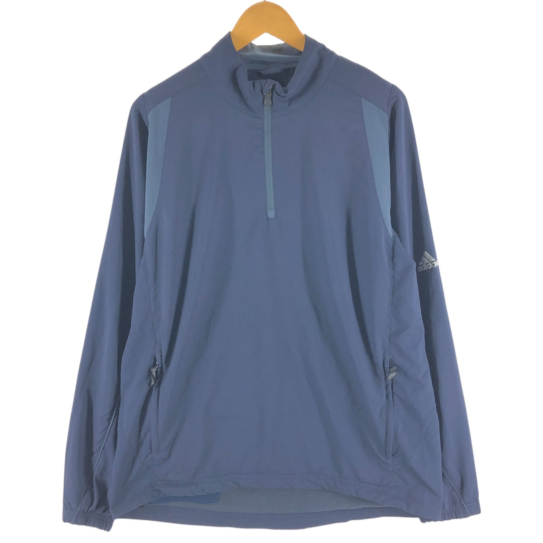 00'S Adidas Half Zip Warm Up Pullover Men's M polyester navy blue type Vintage Second Hand