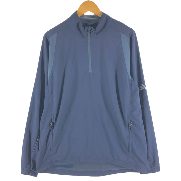 00'S Adidas Half Zip Warm Up Pullover Men's M polyester navy blue type Vintage Second Hand