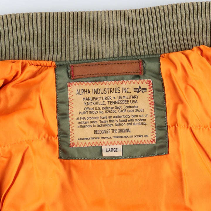 Civilian product Alpha ALPHA MA-1 type military flight jacket men's size L equivalent /eaa492794