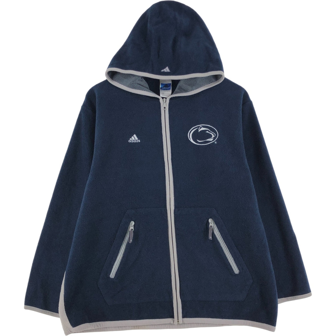 Adidas TEAM PENN STATE Pennsylvania State University College Fleece Full Zip Hoodie Women's L size / eaa492804