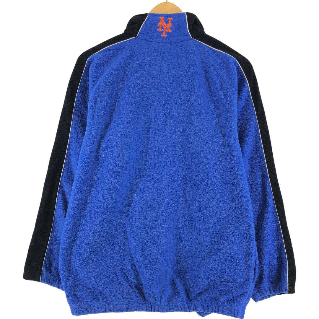 Majestic New York Mets Half Zip Fleece Sweatshirt Trainer Women's L size / eaa492806