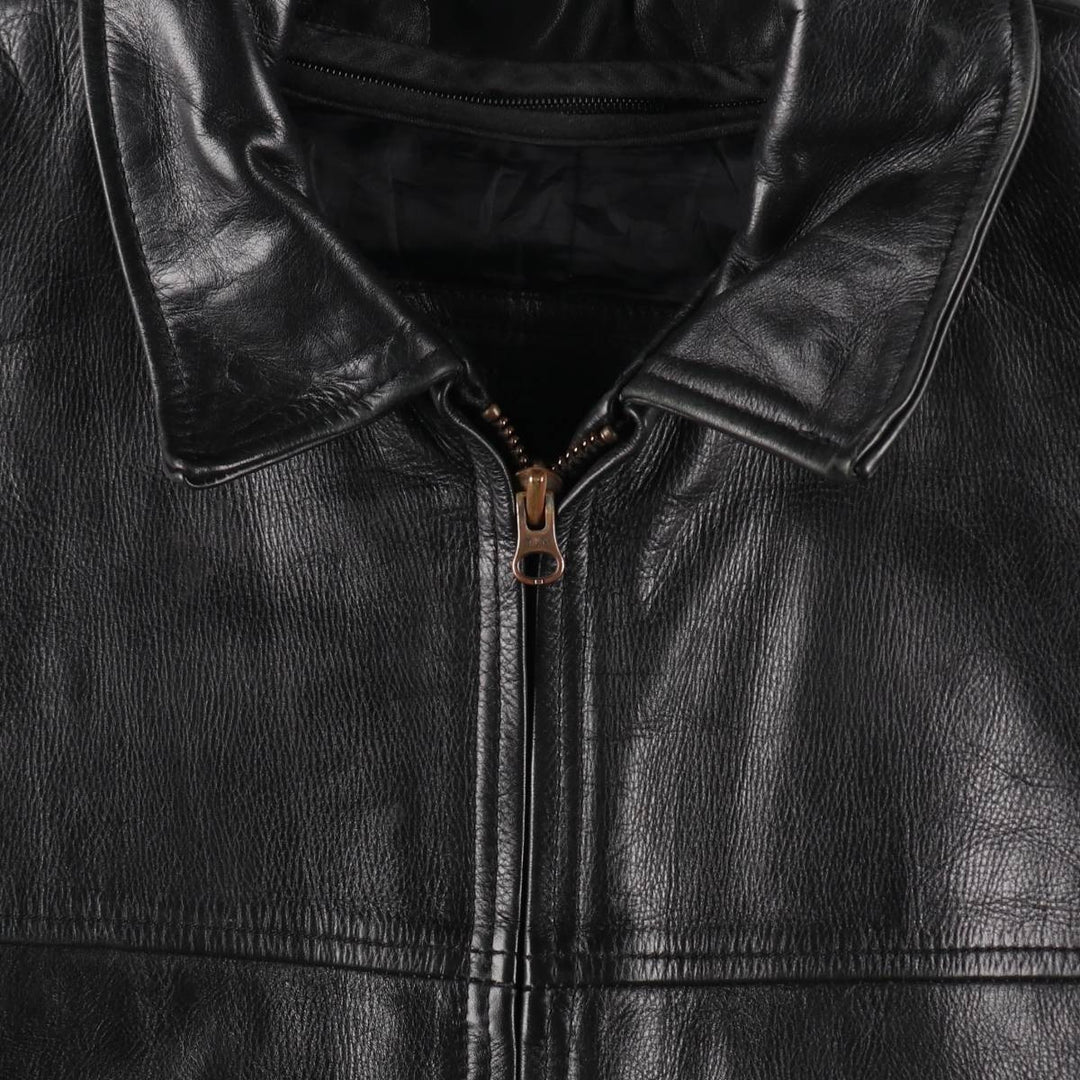 THE OLDE HIDE HOUSE Leather half coat with liner, men's size L /eaa492817