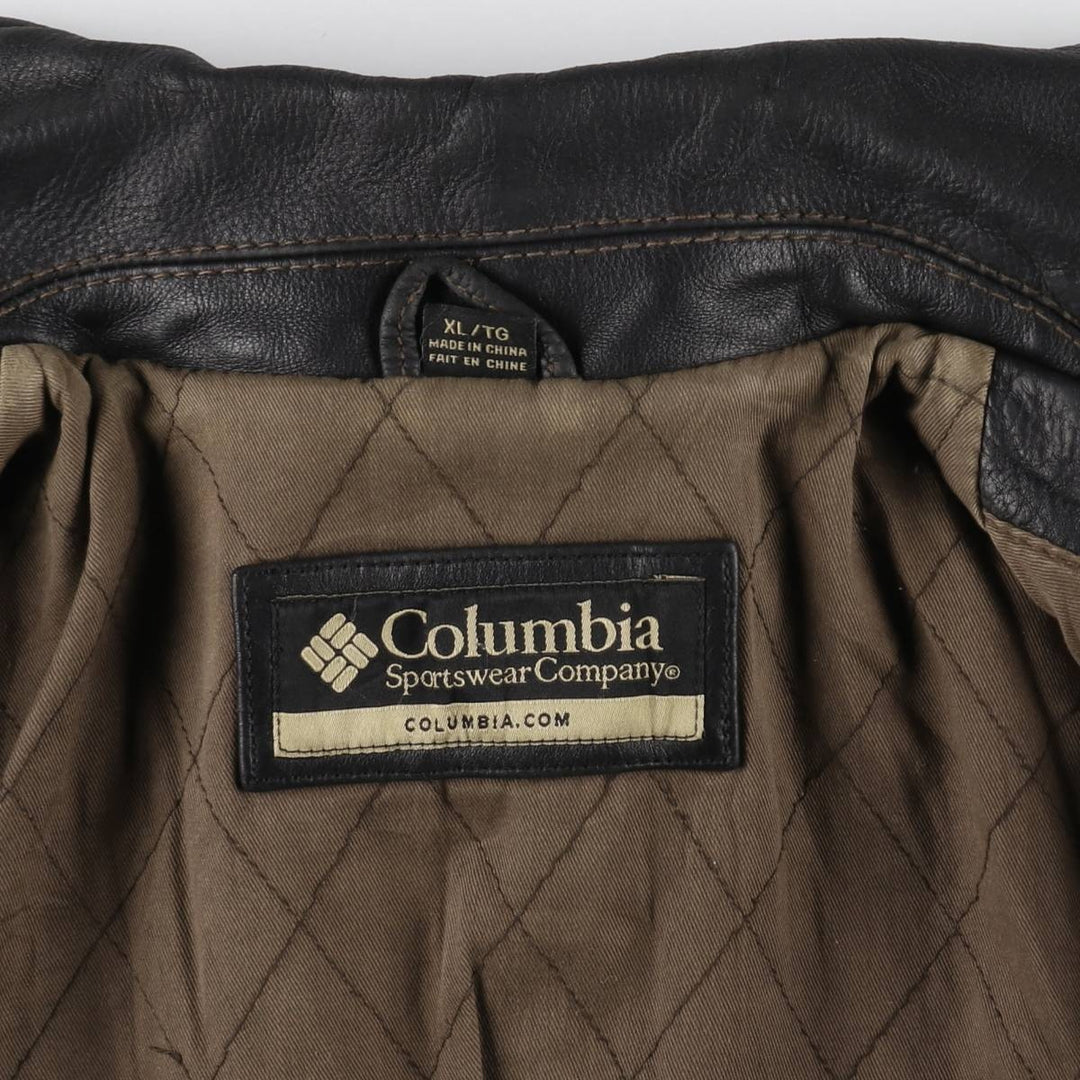 Columbia Leather Coat Men's XL Size / eaa492827