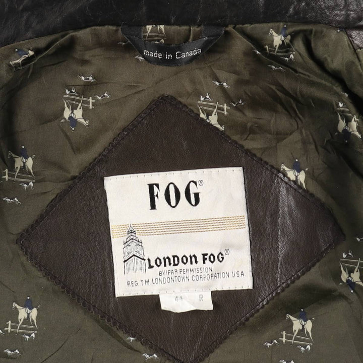 LONDON FOG Leather Blouson Type Made in Canada Men's XL /eaa492830