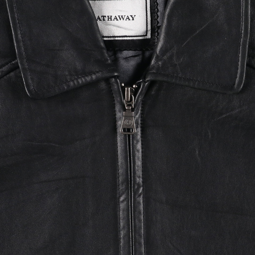 HATHAWAY Leather Blouson Type Men's L size /eaa492833